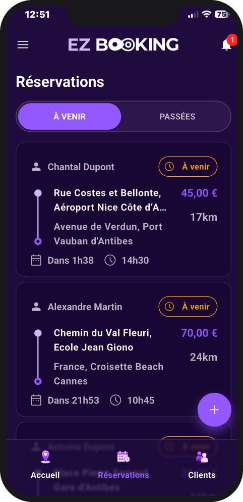 EZ Booking reservations preview